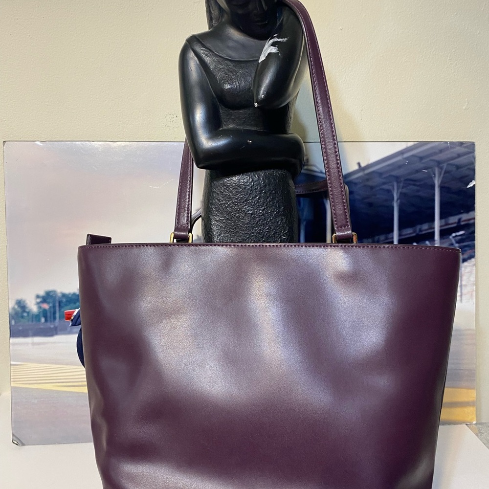 Michael Michael Kors Purple Leather Tote Bag - Picture 2 of 14